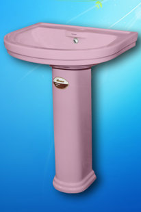 Умывальник с пьедесталом Monaco (розовый)